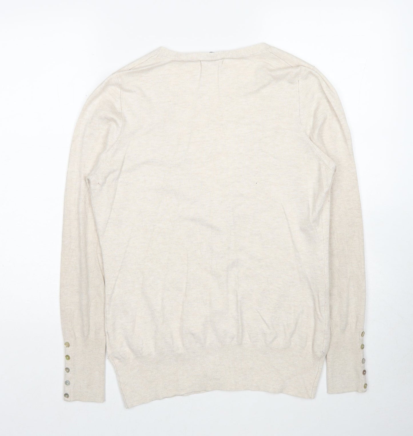 Womens UK Size L Yessica Beige Cardigan Jumper