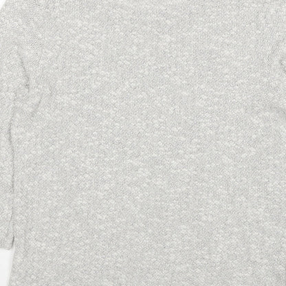 TU Womens Grey Boat Neck Cotton Pullover Jumper Size 10 - Heart