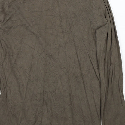 La Redoute Womens Green V-Neck Cotton Pullover Jumper Size 14 - Size 14-16