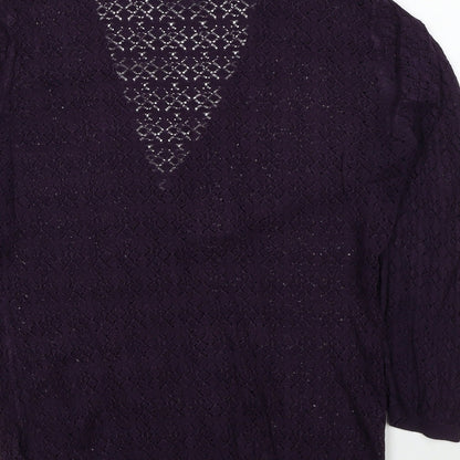 Womens UK Size M H&M Purple Cardigan Jumper