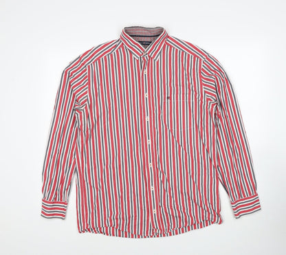 Mens UK Size M CASAMODA Red  Button-Up Long Sleeve Casual Shirt