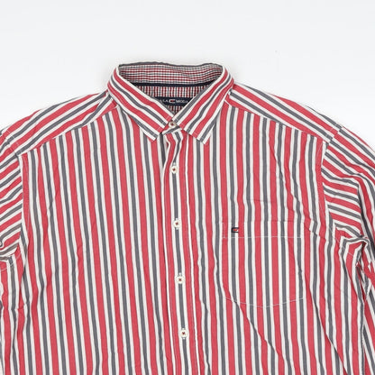 Mens UK Size M CASAMODA Red  Button-Up Long Sleeve Casual Shirt