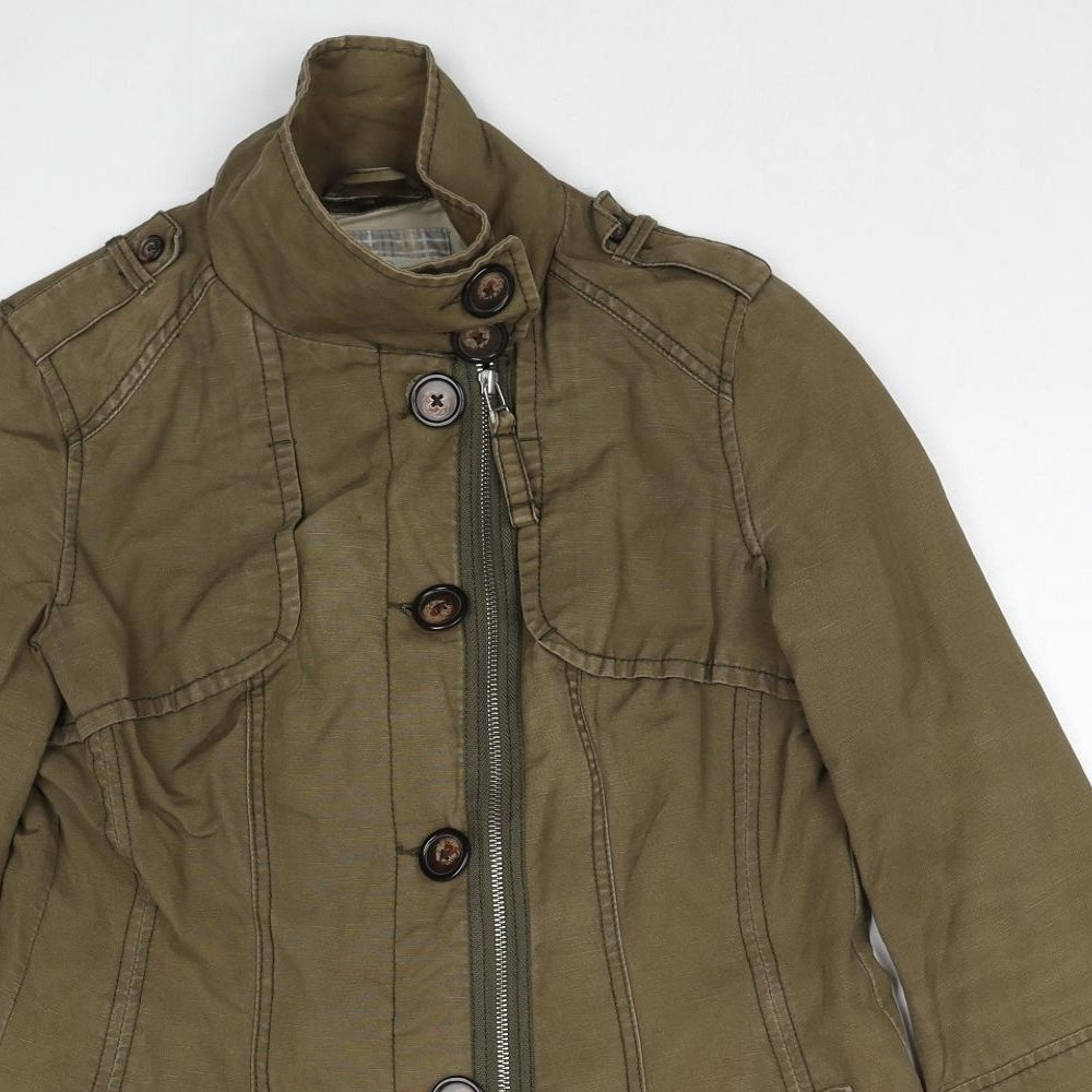 NEXT Womens Green Jacket Size 8 Zip