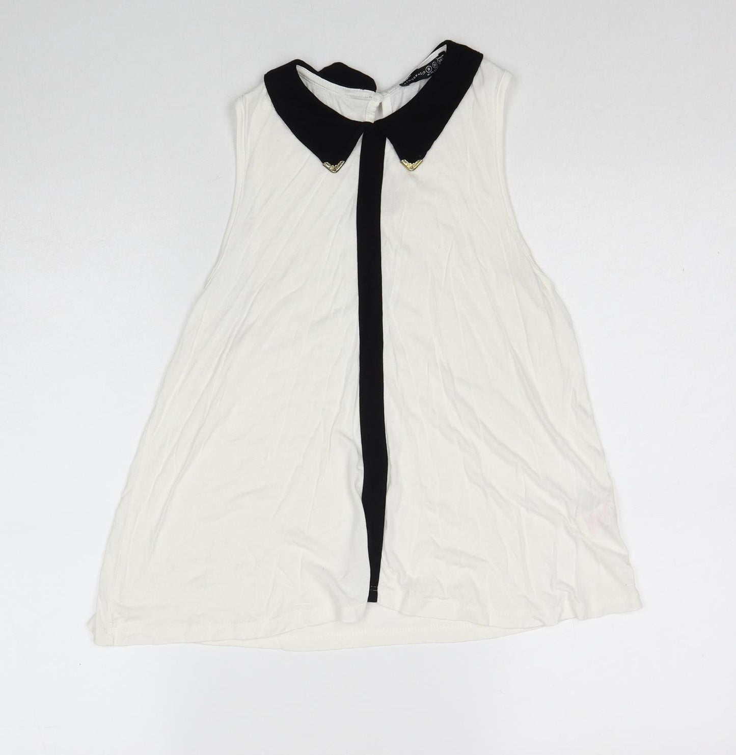 Atmosphere Womens White Viscose Basic Blouse Size 8 Collared