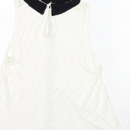 Atmosphere Womens White Viscose Basic Blouse Size 8 Collared