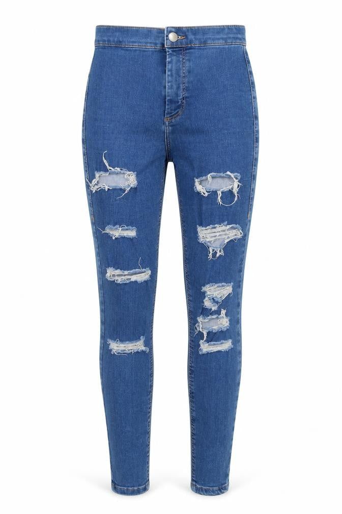 Womens UK Size 26 in Topshop Regular Fit Skinny Blue Jeans