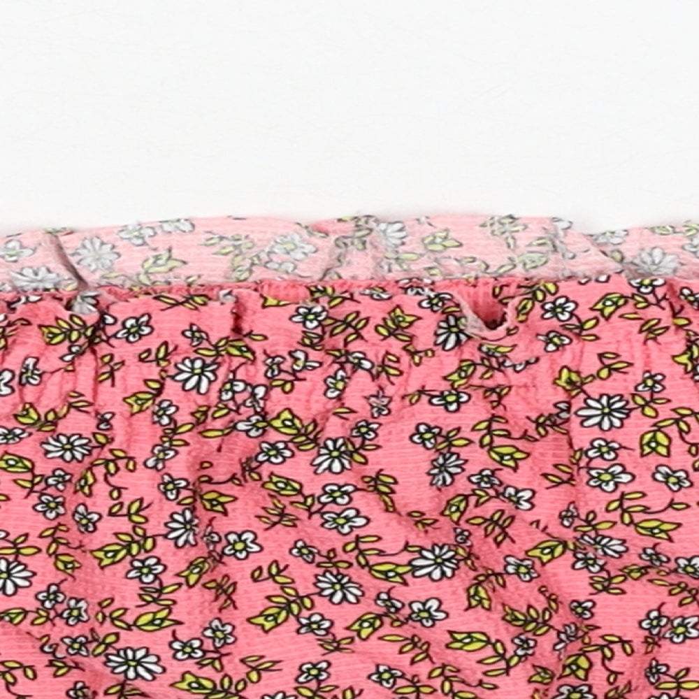 Womens UK Size 6 New Look Pink Cropped Blouse