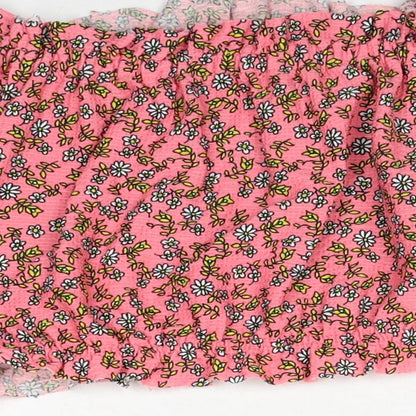 Womens UK Size 6 New Look Pink Cropped Blouse