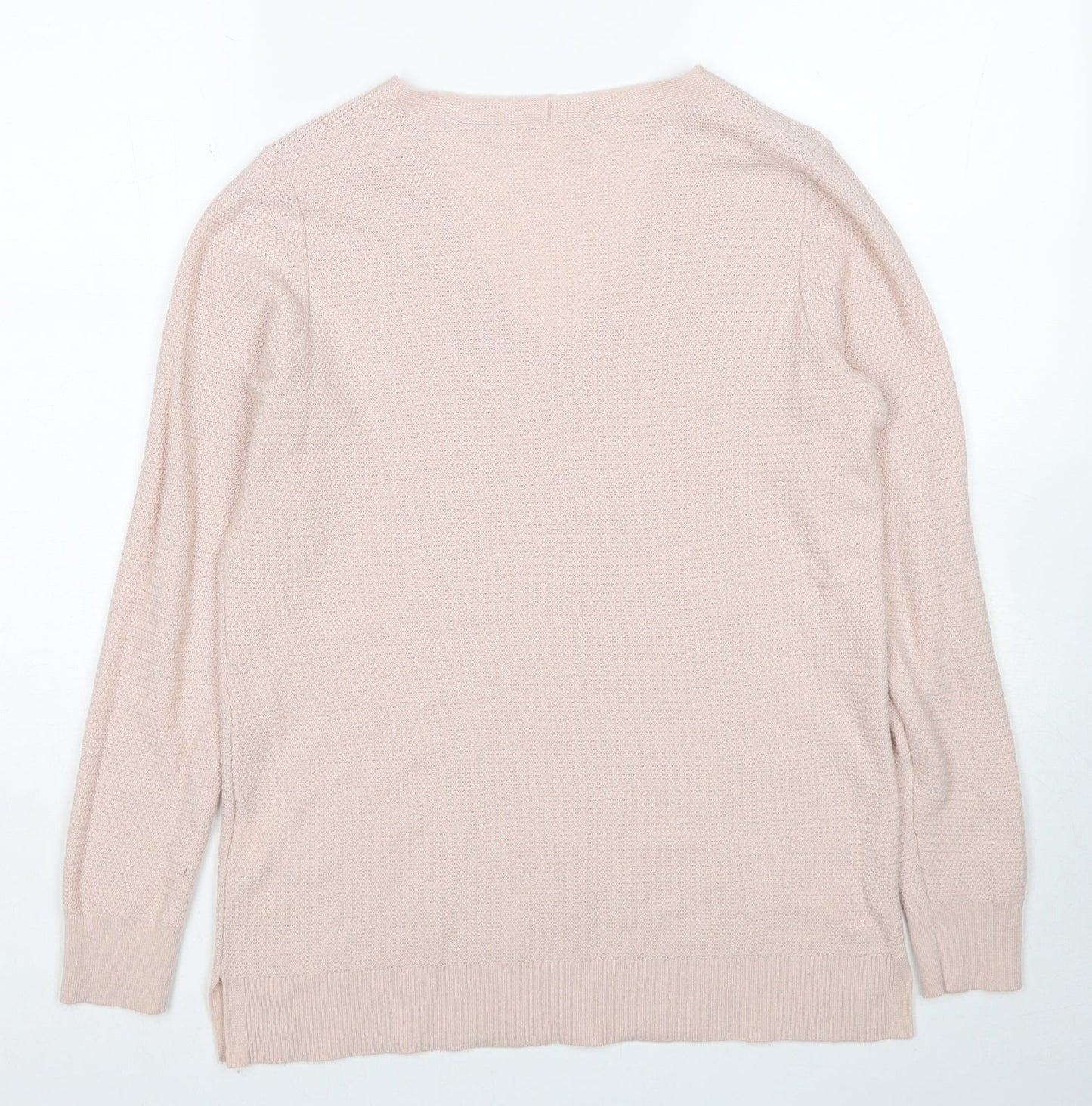 Gap Womens Pink V-Neck Nylon Pullover Jumper Size M