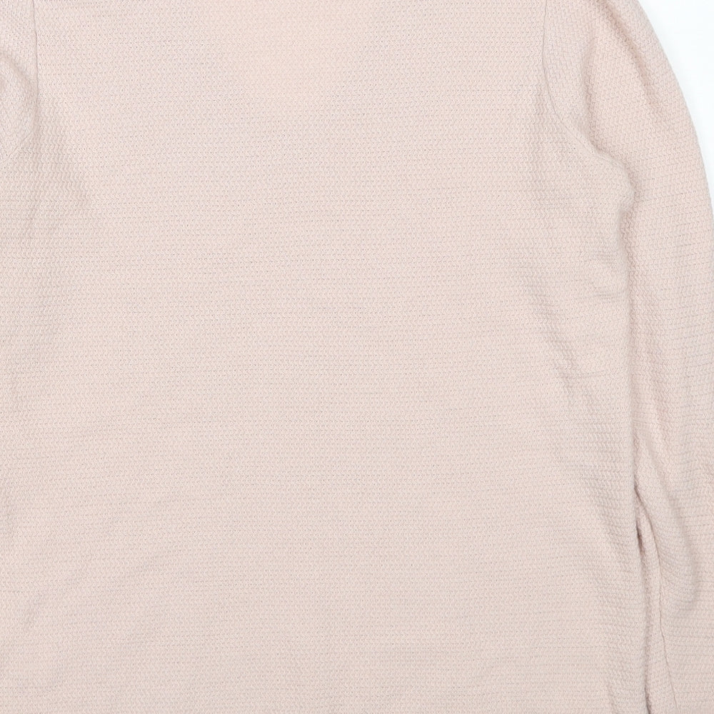 Gap Womens Pink V-Neck Nylon Pullover Jumper Size M