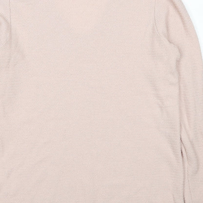 Gap Womens Pink V-Neck Nylon Pullover Jumper Size M