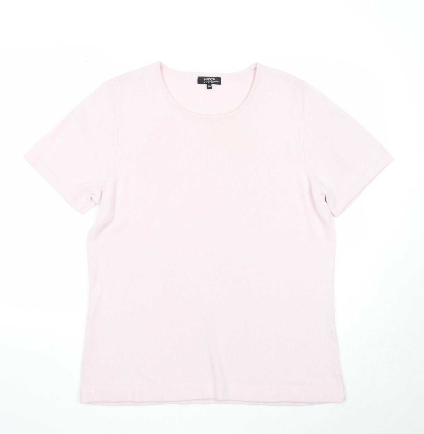 Womens UK Size 20 Papaya Pink Pullover Jumper