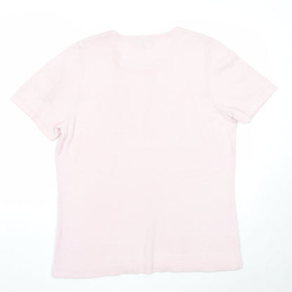 Womens UK Size 20 Papaya Pink Pullover Jumper