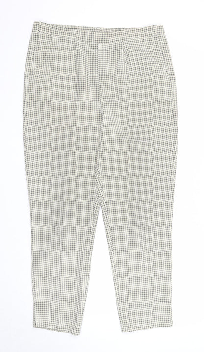 Womens UK Size 12 Preworn Regular Fit  Beige Trousers