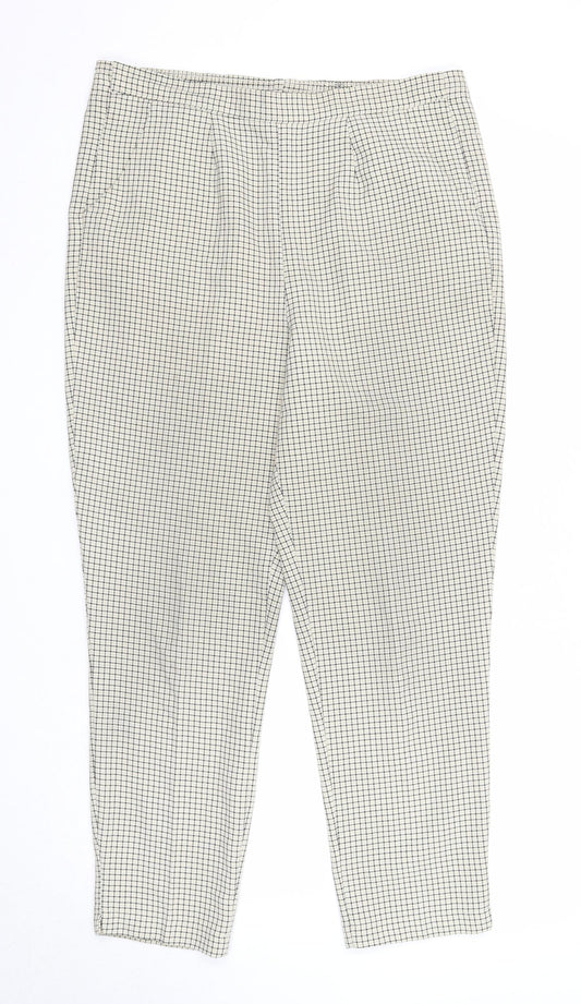 Womens UK Size 12 Preworn Regular Fit  Beige Trousers