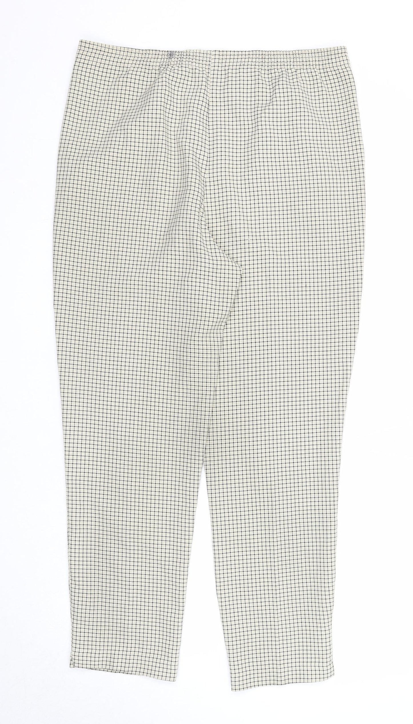 Womens UK Size 12 Preworn Regular Fit  Beige Trousers