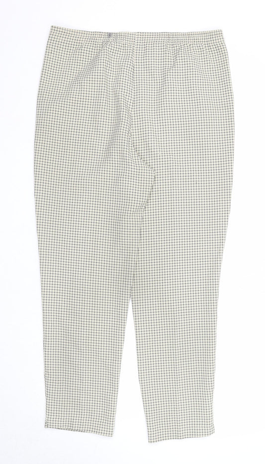 Womens UK Size 12 Preworn Regular Fit  Beige Trousers