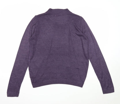 Womens UK Size 10 EWM Purple Pullover Jumper