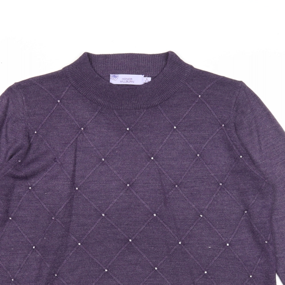 Womens UK Size 10 EWM Purple Pullover Jumper