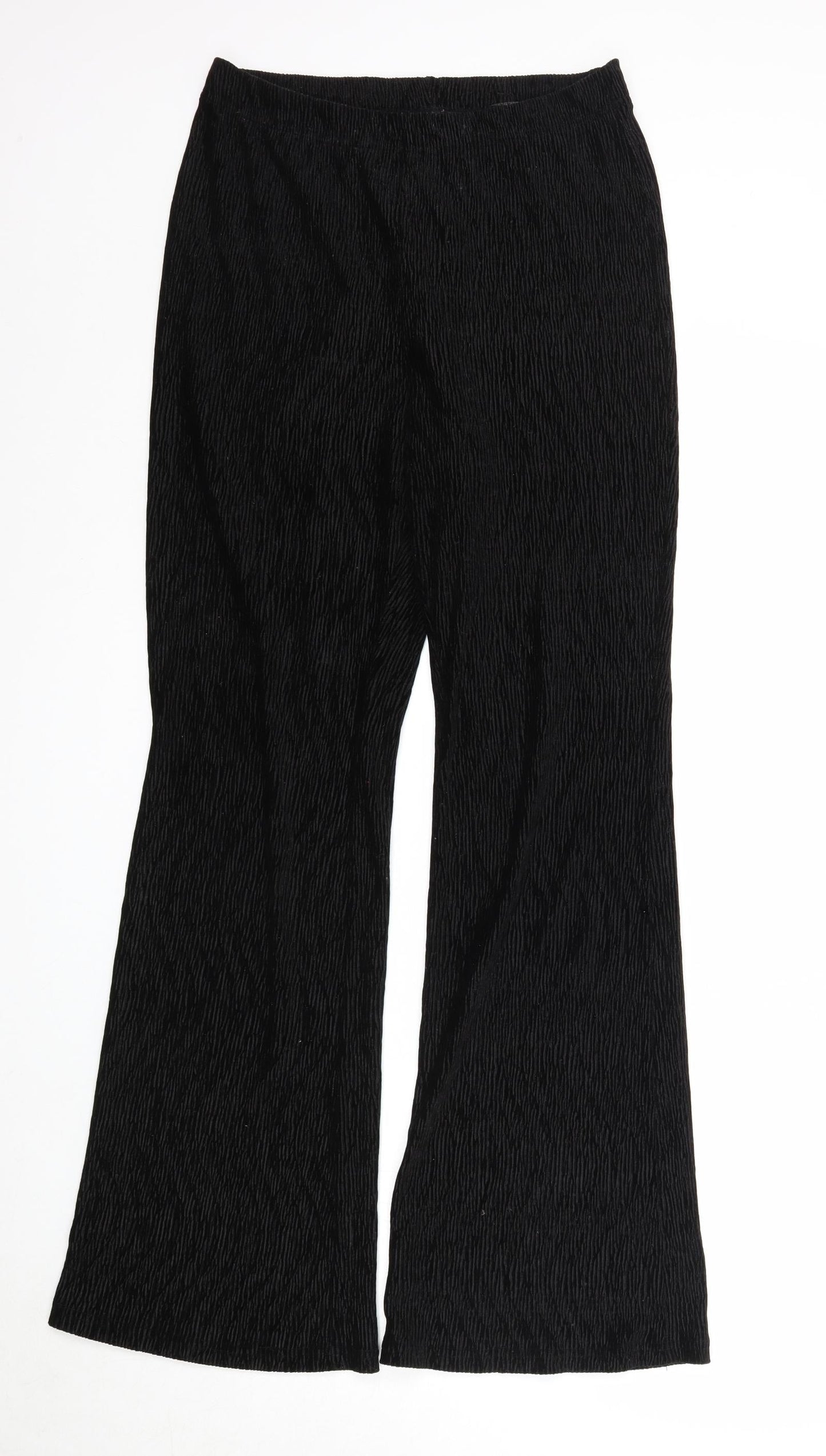 Womens UK Size M Divided Regular Fit Jogger Black Trousers