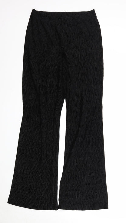 Womens UK Size M Divided Regular Fit Jogger Black Trousers