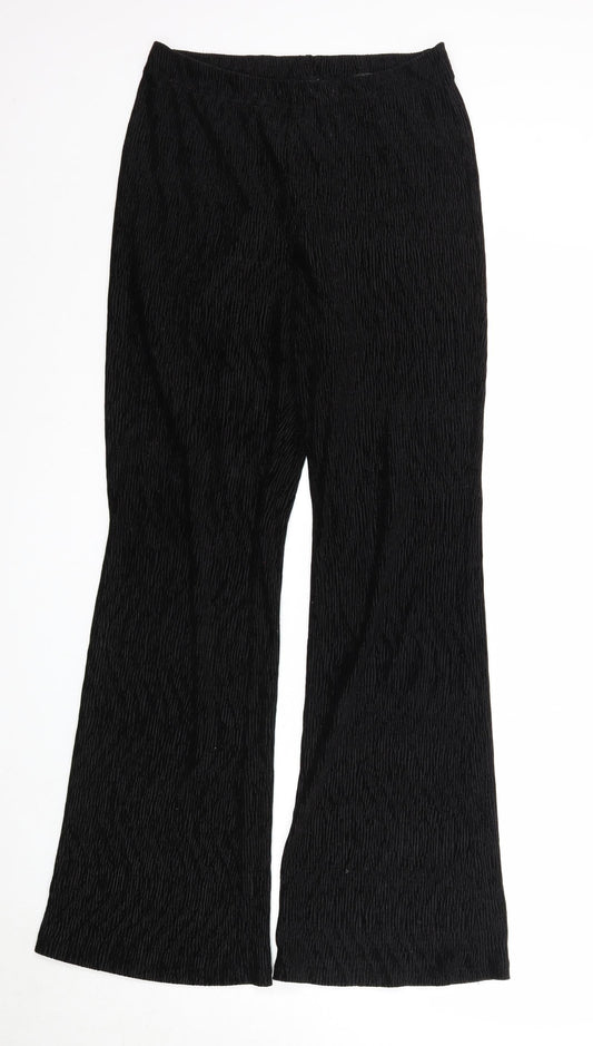 Womens UK Size M Divided Regular Fit Jogger Black Trousers