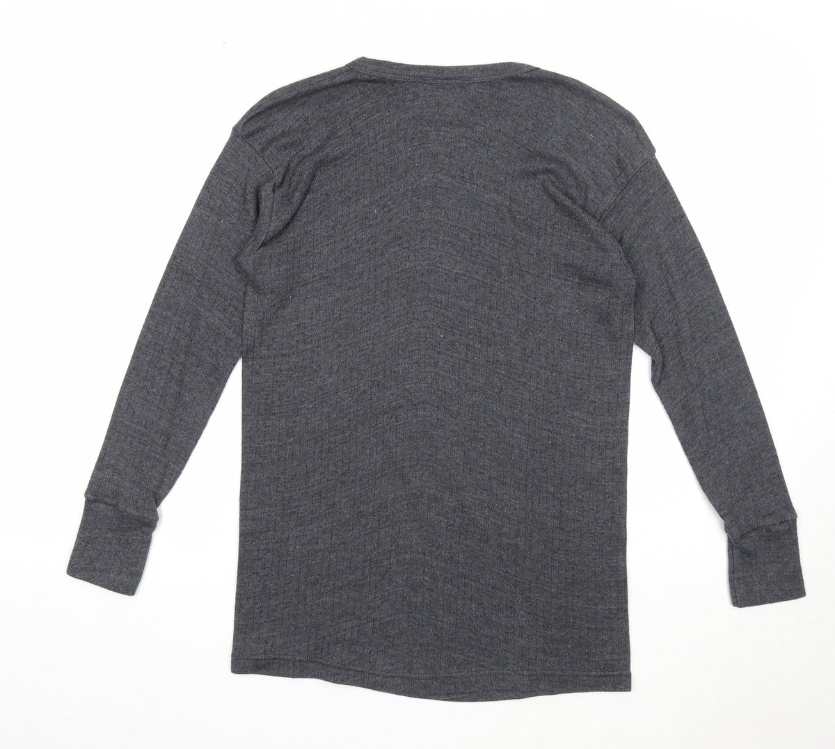 Gaffer Womens Grey Round Neck Cotton Pullover Jumper Size L