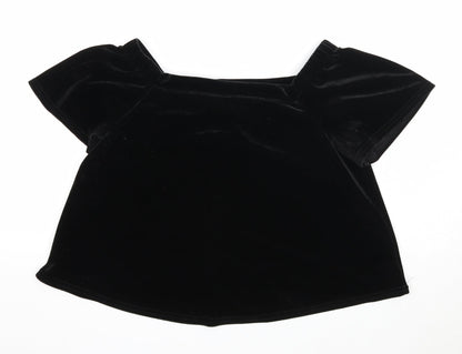 Womens UK Size 8 New Look Black Basic Blouse