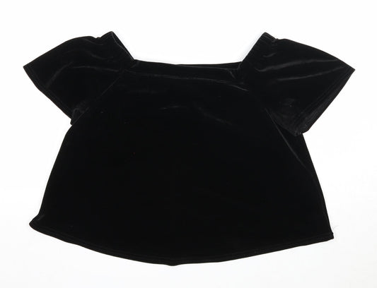 Womens UK Size 8 New Look Black Basic Blouse