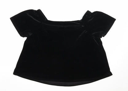 Womens UK Size 8 New Look Black Basic Blouse