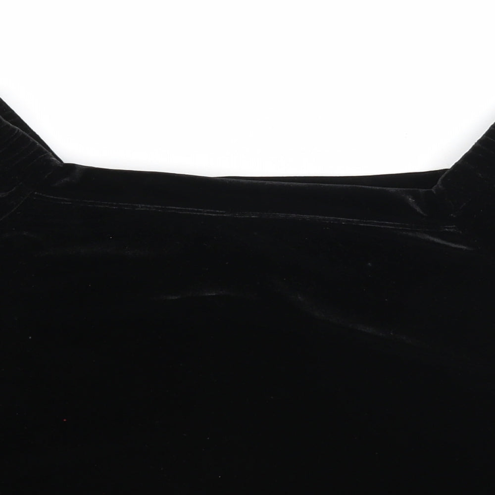 Womens UK Size 8 New Look Black Basic Blouse