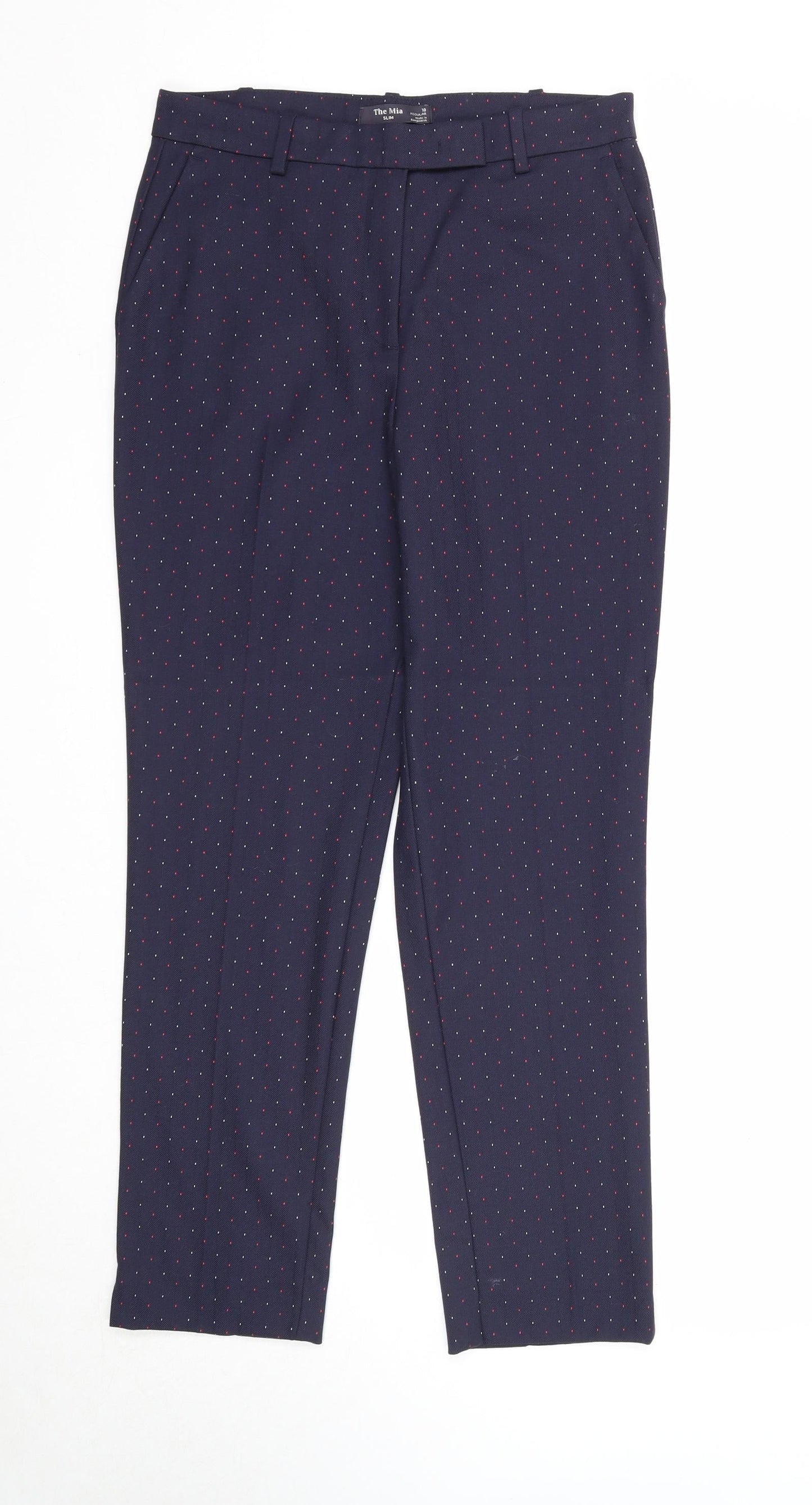 Womens UK Size 10 Marks and Spencer Slim Fit Chino Blue Trousers