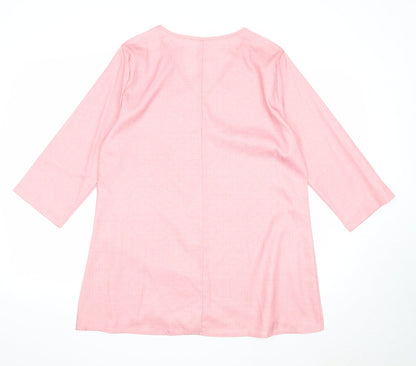 Womens UK Size M Preworn Pink Basic Blouse