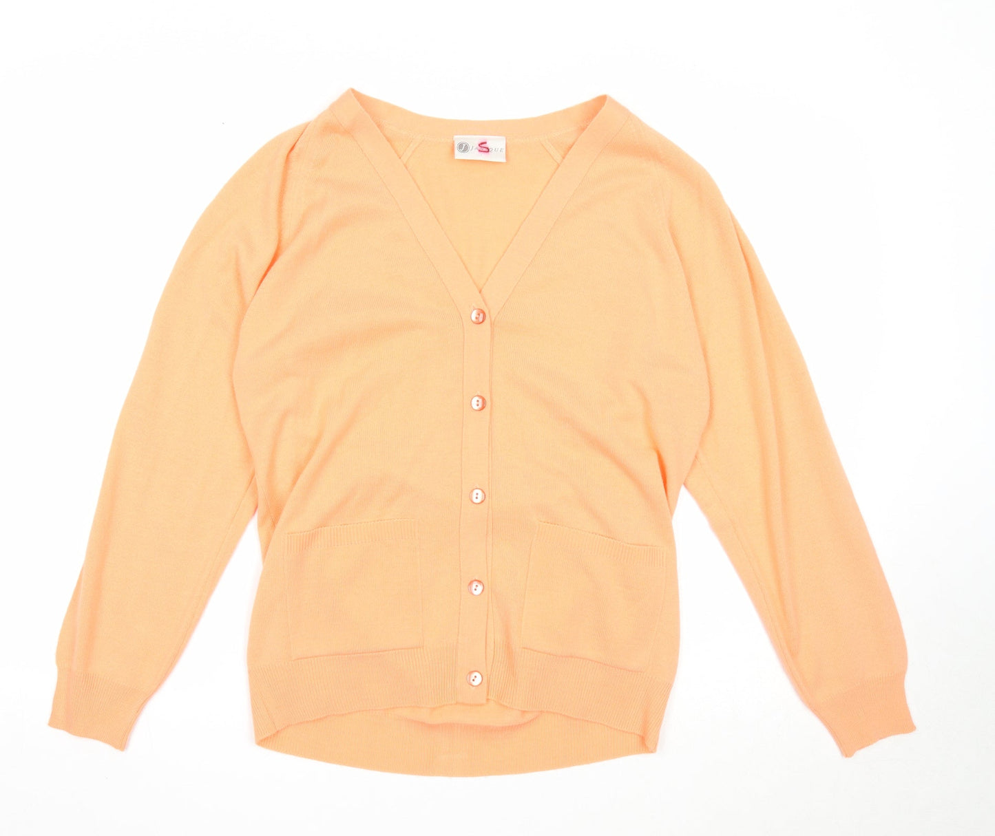 Womens UK Size S Janique Orange Cardigan Jumper