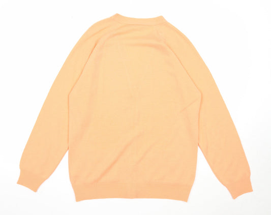 Womens UK Size S Janique Orange Cardigan Jumper