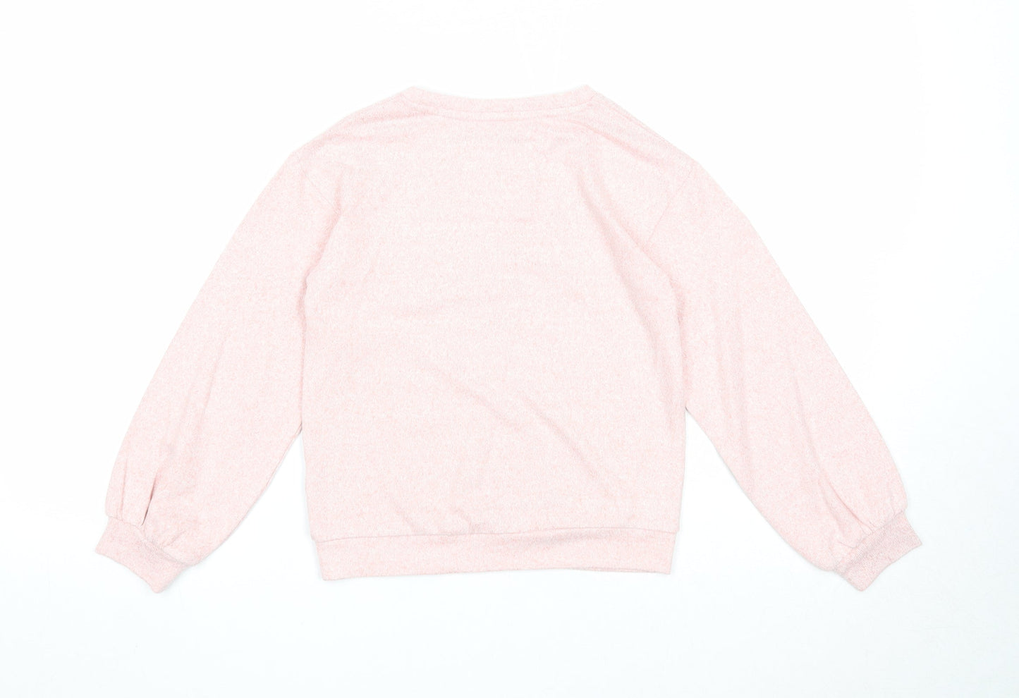F&F Girls Pink Polyester Pullover Sweatshirt Size 7-8 Years Pullover - Love