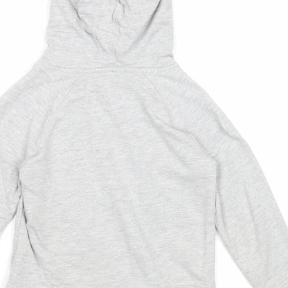 Preworn Girls Grey Cotton Pullover Hoodie Size 6 Years Pullover