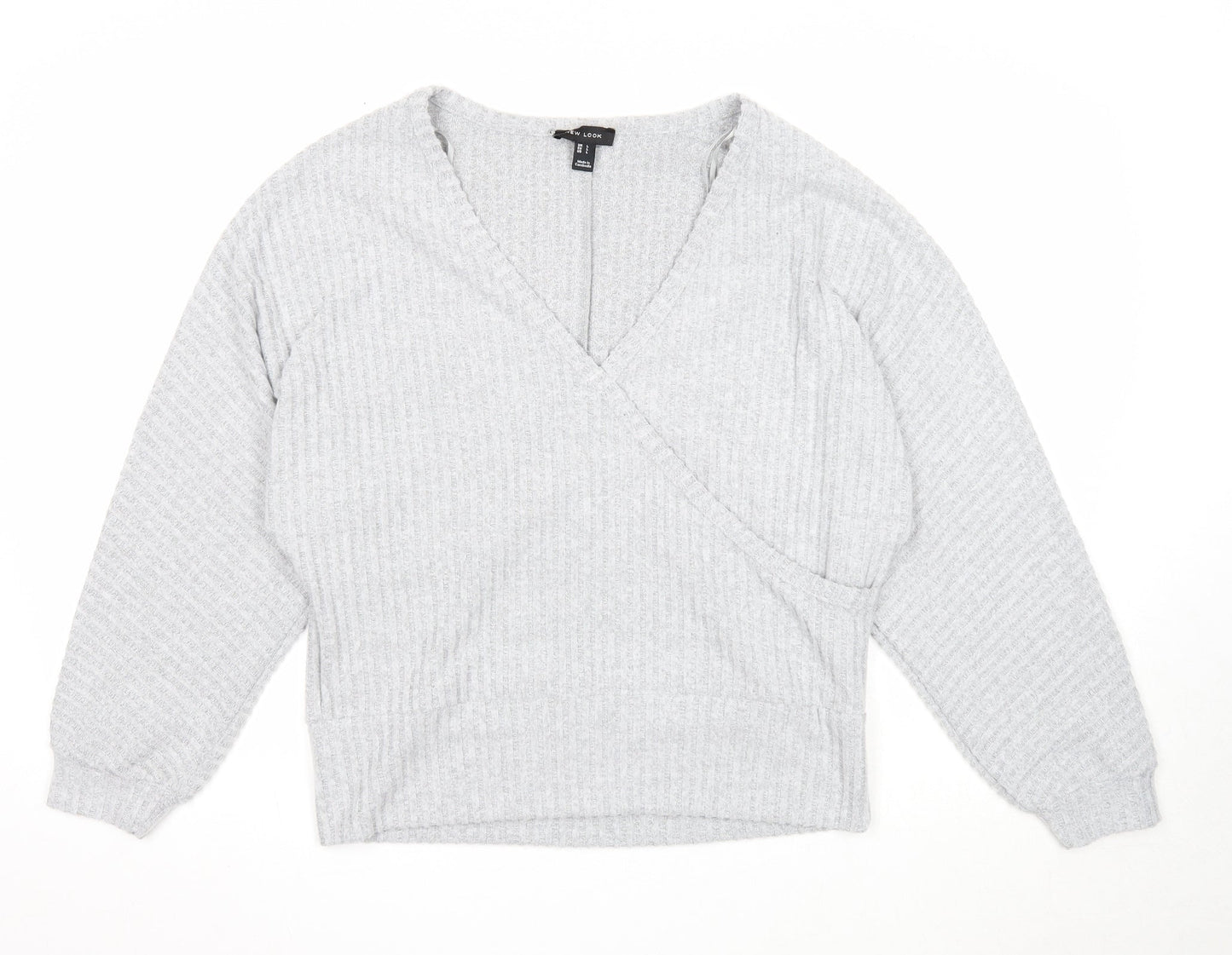 Womens UK Size L New Look Grey Pullover Jumper