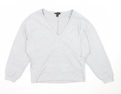 Womens UK Size L New Look Grey Pullover Jumper
