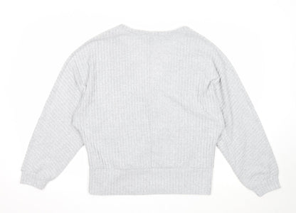 Womens UK Size L New Look Grey Pullover Jumper