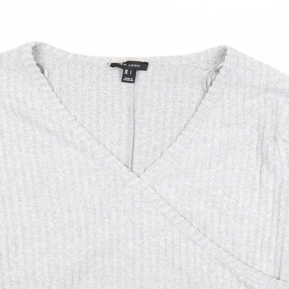 Womens UK Size L New Look Grey Pullover Jumper