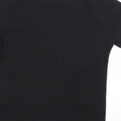 Primark Girls Black Cotton Basic T-Shirt Size 3-4 Years Round Neck Pullover - Epic