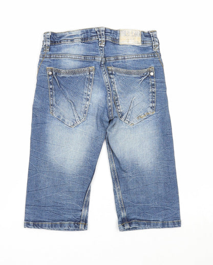 Preworn Boys Blue Cotton Straight Jeans Size 8 Years Regular Zip