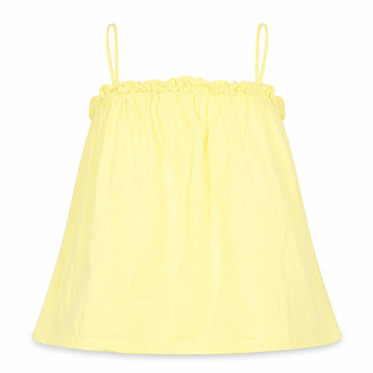 New Look Womens Yellow Cotton Basic Tank Size 14 Square Neck