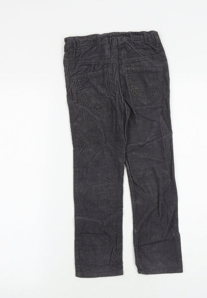 H&M Girls Grey 100% Cotton Carrot Trousers Size 5-6 Years Regular Zip