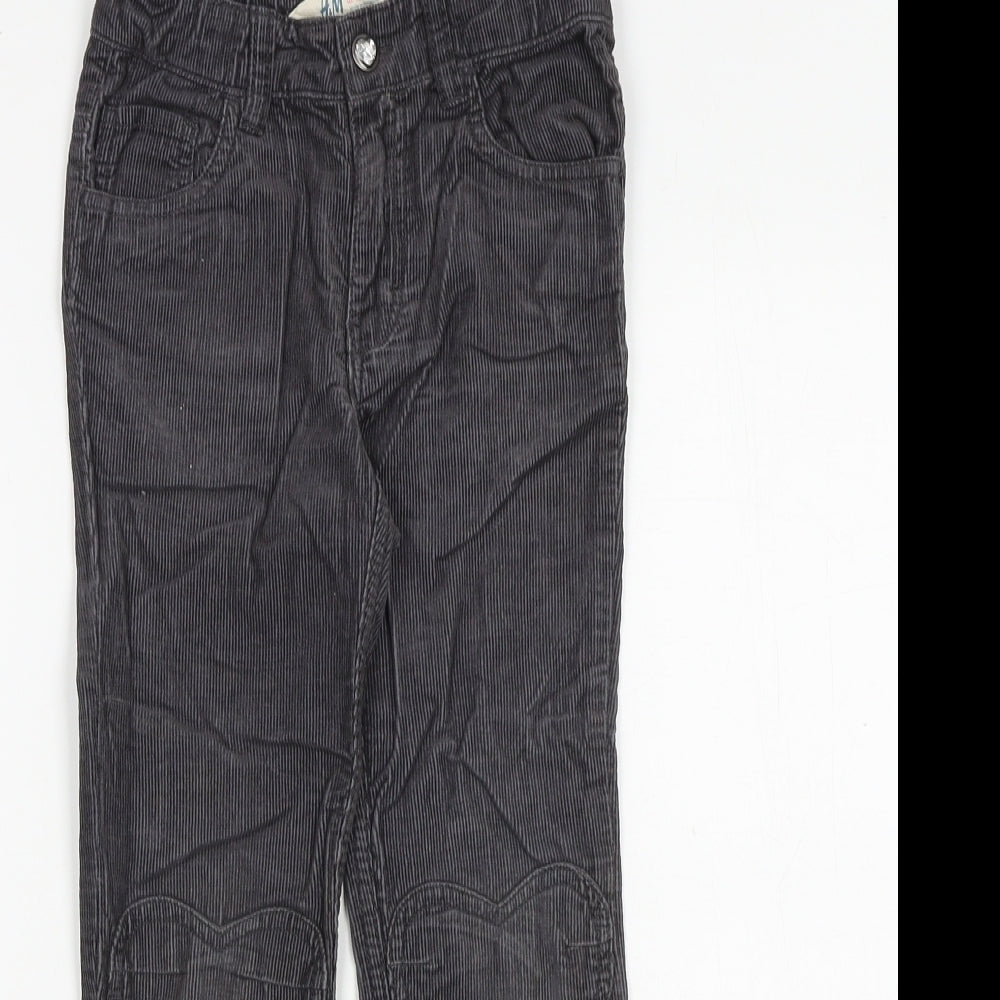 H&M Girls Grey 100% Cotton Carrot Trousers Size 5-6 Years Regular Zip