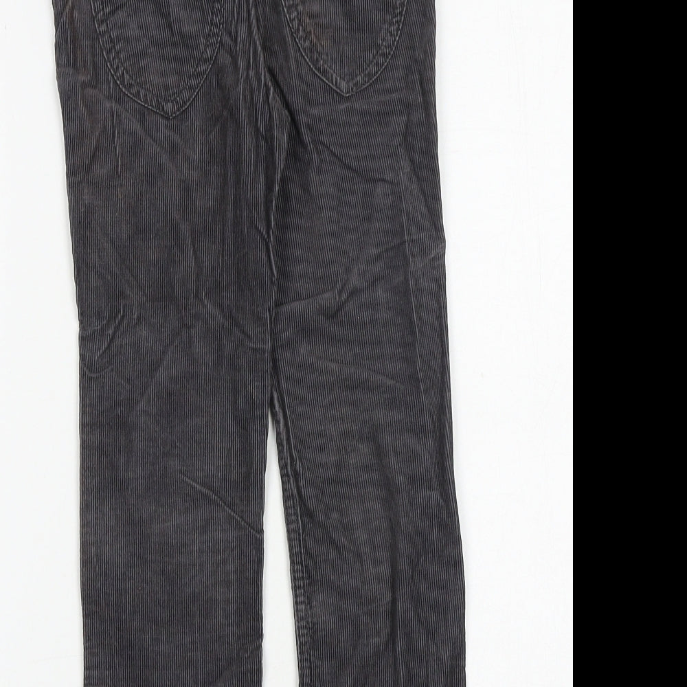 H&M Girls Grey 100% Cotton Carrot Trousers Size 5-6 Years Regular Zip
