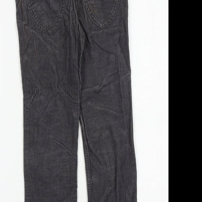 H&M Girls Grey 100% Cotton Carrot Trousers Size 5-6 Years Regular Zip
