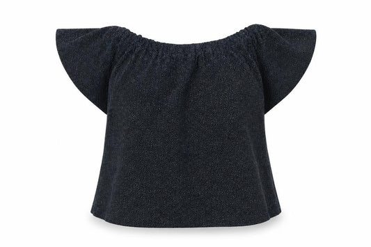 Womens UK Size 10 Papaya Blue Basic Blouse