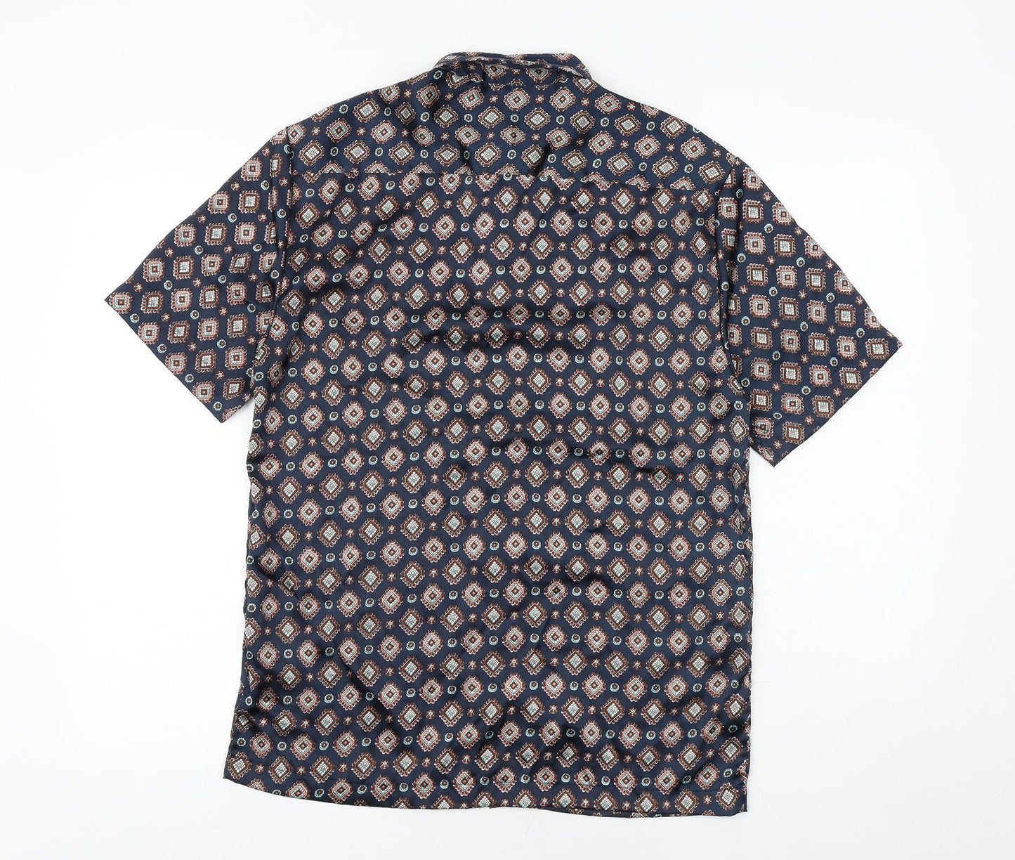 Mens UK Size S Burton Blue  Button-Up Short Sleeve Casual Shirt